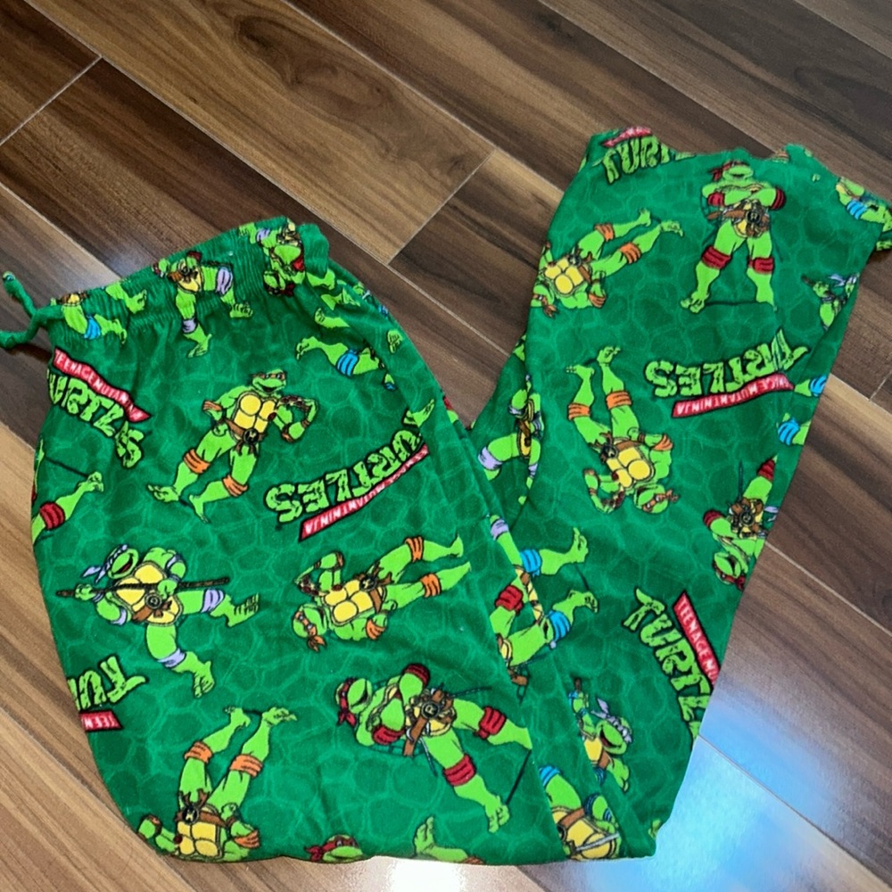 Large Men’s Ninja turtles fleece pajama pants